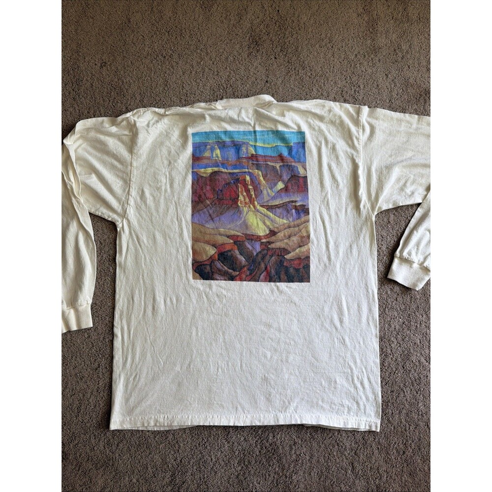 Gildan Heavy Cotton Grand Canyon Phantom Ranch Mural Size XL White Long Sleeve